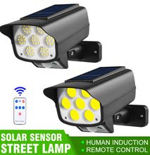 Solar Powered Outdoor Street Light With Remote And Motion Sensor